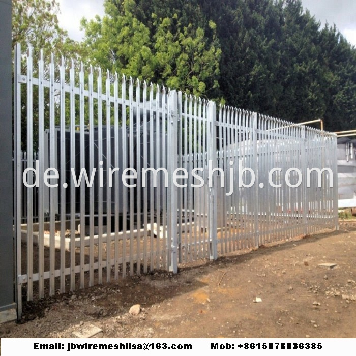 Galvanized And Powder Coated Steel Palisade Fence